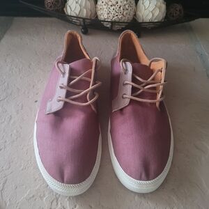 Size 11.5 Bixby Nomad Red Canvas Ulealian Vulcanized Lace- up Men Shoes